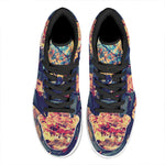 Autumn Leaves Print High Top Leather Sneakers