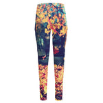 Autumn Leaves Print High-Waisted Pocket Leggings