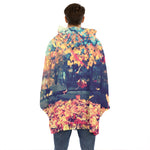 Autumn Leaves Print Hoodie Blanket