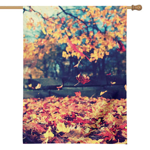 Autumn Leaves Print House Flag