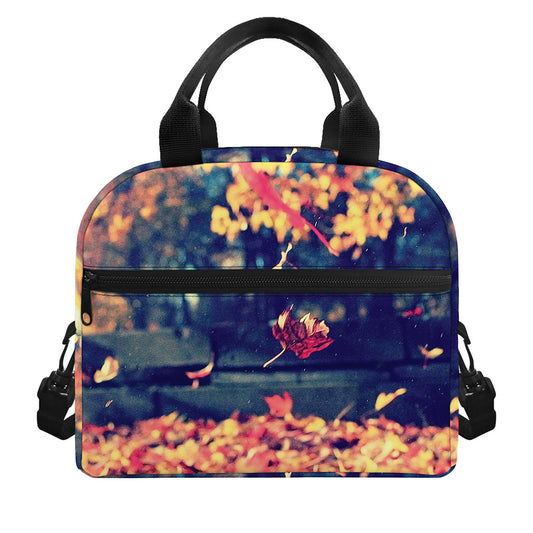 Autumn Leaves Print Insulated Lunch Bag