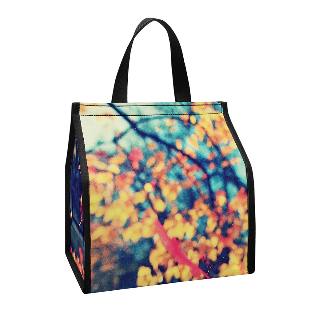 Autumn Leaves Print Insulated Lunch Tote