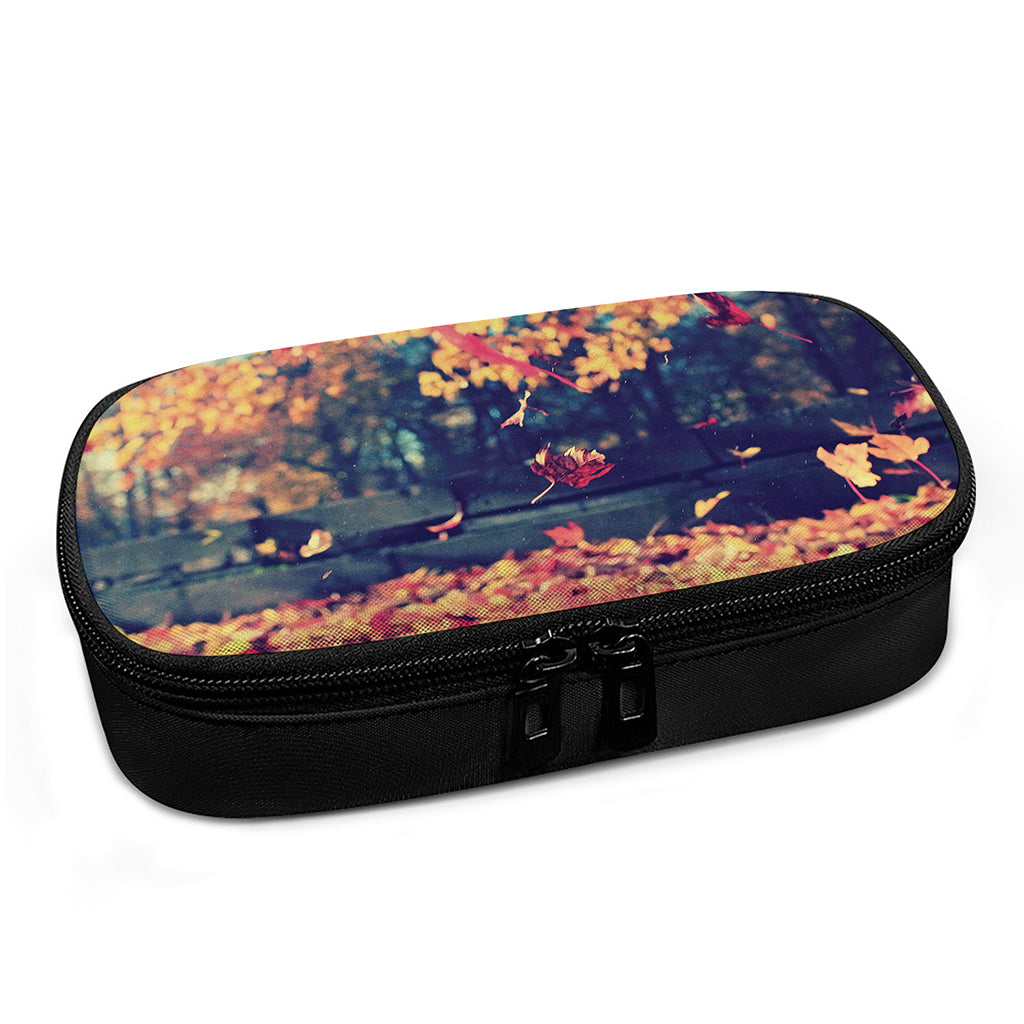 Autumn Leaves Print Insulin Cooler Travel Case