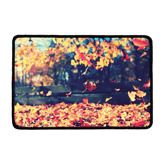 Autumn Leaves Print Kitchen Mat