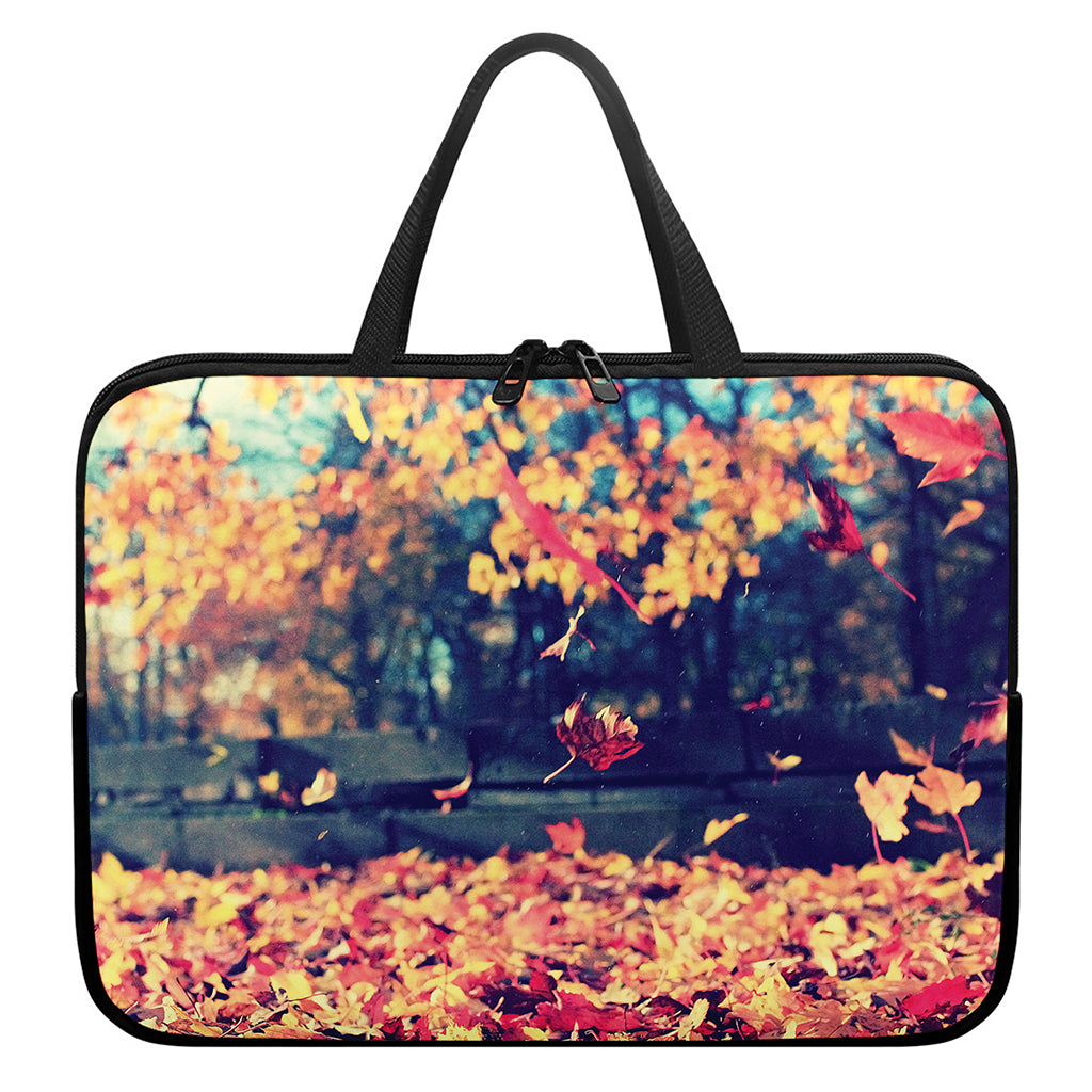 Autumn Leaves Print Laptop Sleeve With Handle