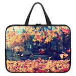 Autumn Leaves Print Laptop Sleeve With Handle