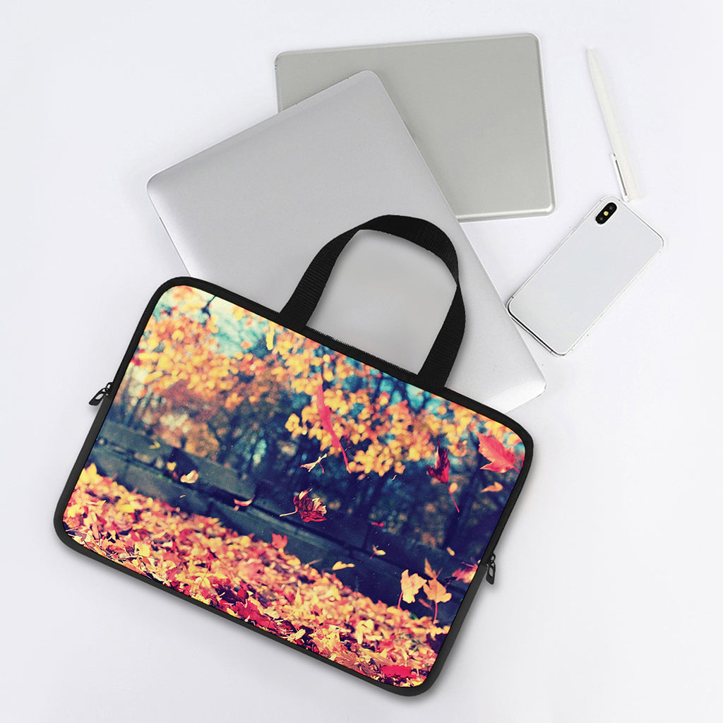 Autumn Leaves Print Laptop Sleeve With Handle
