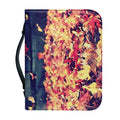 Autumn Leaves Print Leather Bible Cover