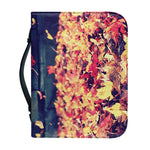 Autumn Leaves Print Leather Bible Cover