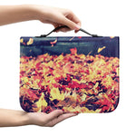 Autumn Leaves Print Leather Bible Cover