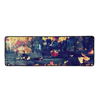 Autumn Leaves Print Long Kitchen Mat