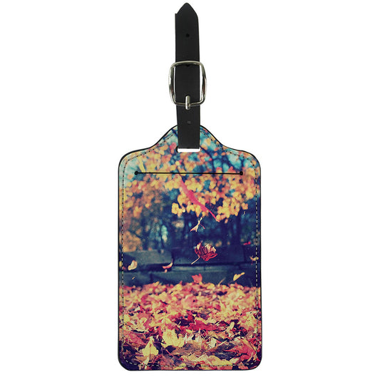 Autumn Leaves Print Luggage Tag