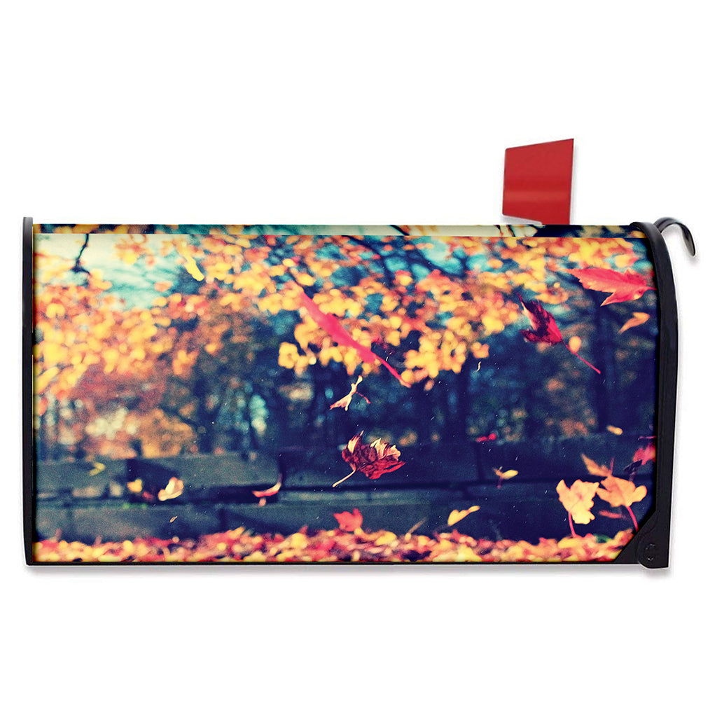 Autumn Leaves Print Mailbox Cover