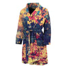 Autumn Leaves Print Men's Bathrobe