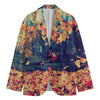 Autumn Leaves Print Men's Blazer