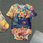 Autumn Leaves Print Men's Bodysuit