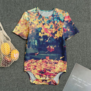 Autumn Leaves Print Men's Bodysuit