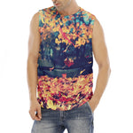 Autumn Leaves Print Men's Fitness Tank Top