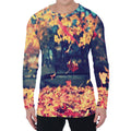 Autumn Leaves Print Men's Long Sleeve T-Shirt