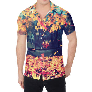 Autumn Leaves Print Men's Shirt