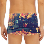Autumn Leaves Print Men's Short Boxer Briefs