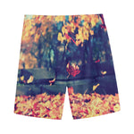 Autumn Leaves Print Men's Sports Shorts