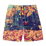 Autumn Leaves Print Men's Swim Trunks