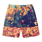 Autumn Leaves Print Men's Swim Trunks