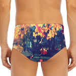 Autumn Leaves Print Men's Triangle Swim Briefs