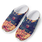 Autumn Leaves Print Mesh Casual Shoes