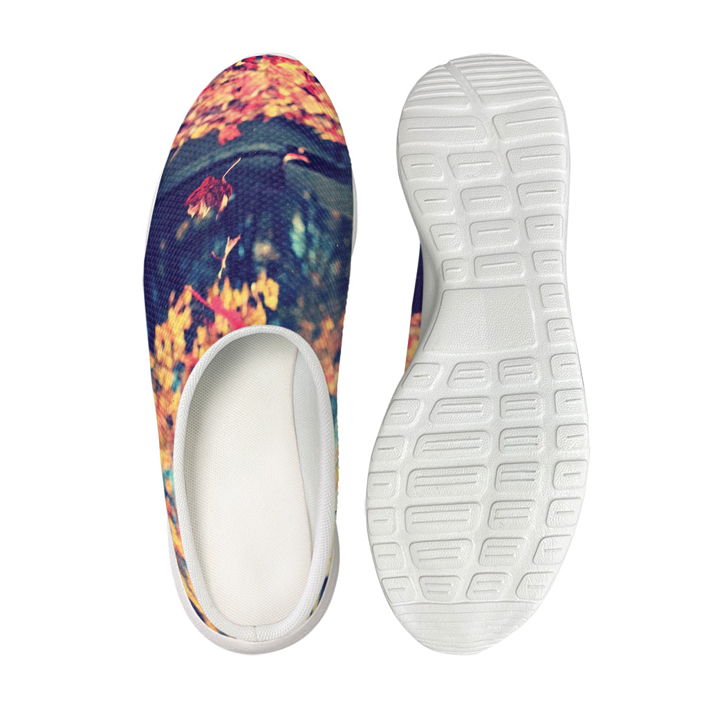 Autumn Leaves Print Mesh Casual Shoes