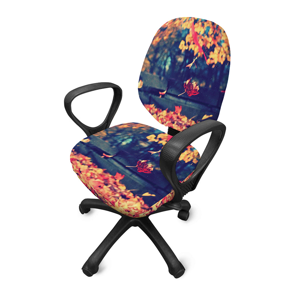 Autumn Leaves Print Office Chair Cover