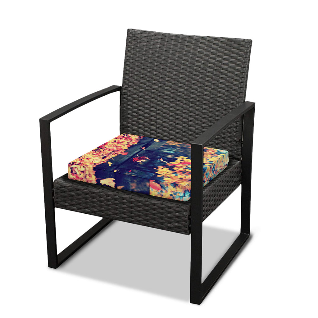 Autumn Leaves Print Outdoor Seat Cushion Cover