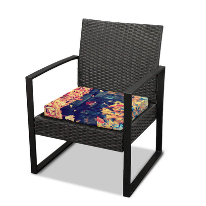 Autumn Leaves Print Outdoor Seat Cushion Cover