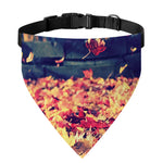 Autumn Leaves Print Over The Collar Dog Bandana
