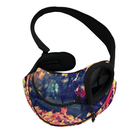 Autumn Leaves Print Pet Sling Carrier
