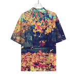 Autumn Leaves Print Rayon Hawaiian Shirt