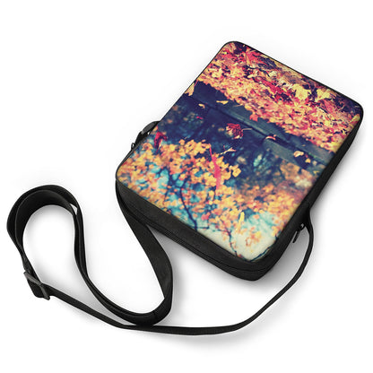 Autumn Leaves Print Rectangular Crossbody Bag