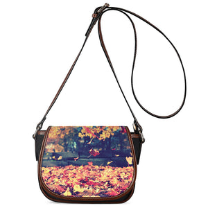 Autumn Leaves Print Saddle Bag