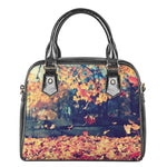 Autumn Leaves Print Shoulder Handbag