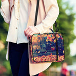 Autumn Leaves Print Shoulder Strap Bible Bag