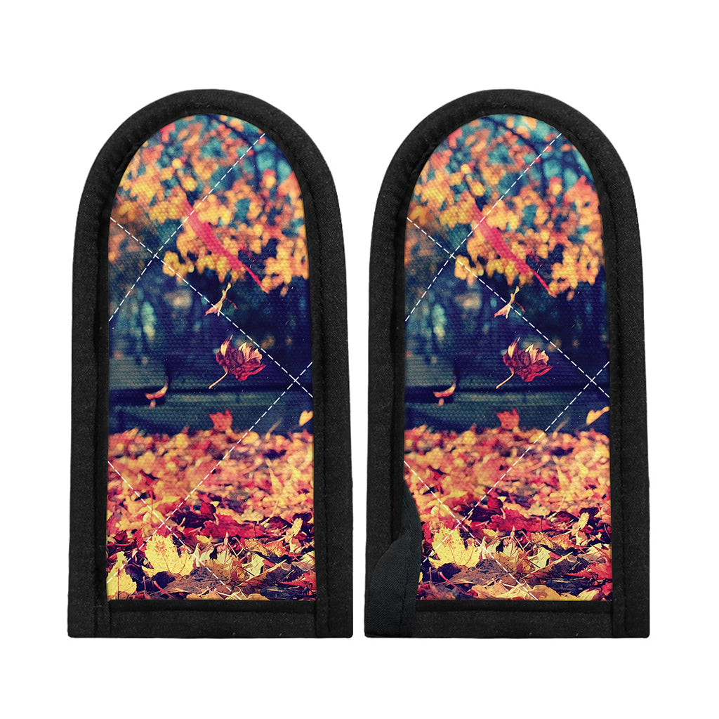 Autumn Leaves Print Skillet Handle Cover