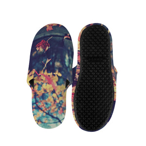 Autumn Leaves Print Slippers