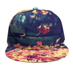 Autumn Leaves Print Snapback Cap