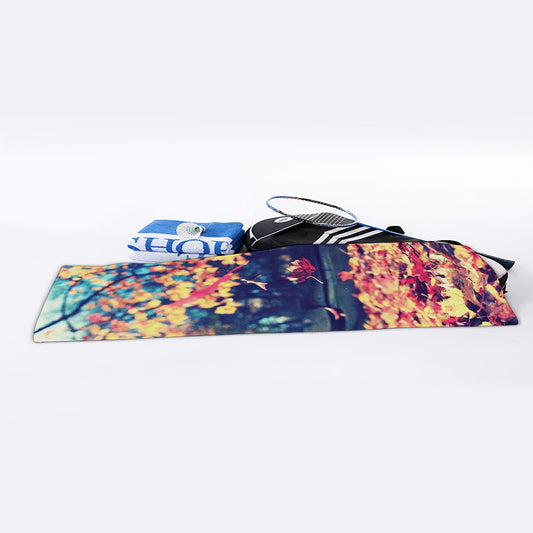 Autumn Leaves Print Sports Towel