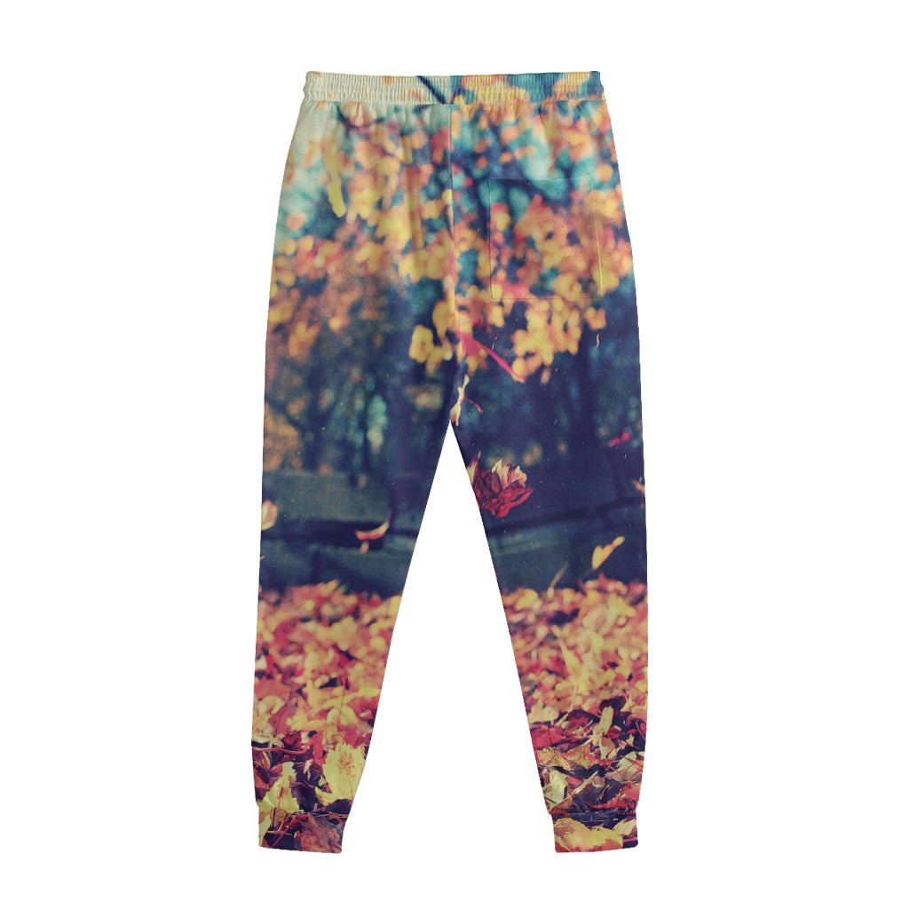 Autumn Leaves Print Sweatpants