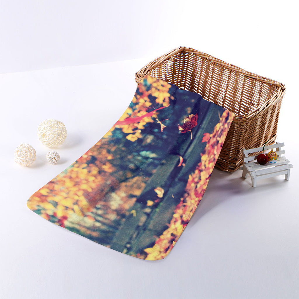 Autumn Leaves Print Towel