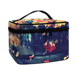 Autumn Leaves Print Travel Makeup Bag