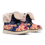 Autumn Leaves Print Winter Boots