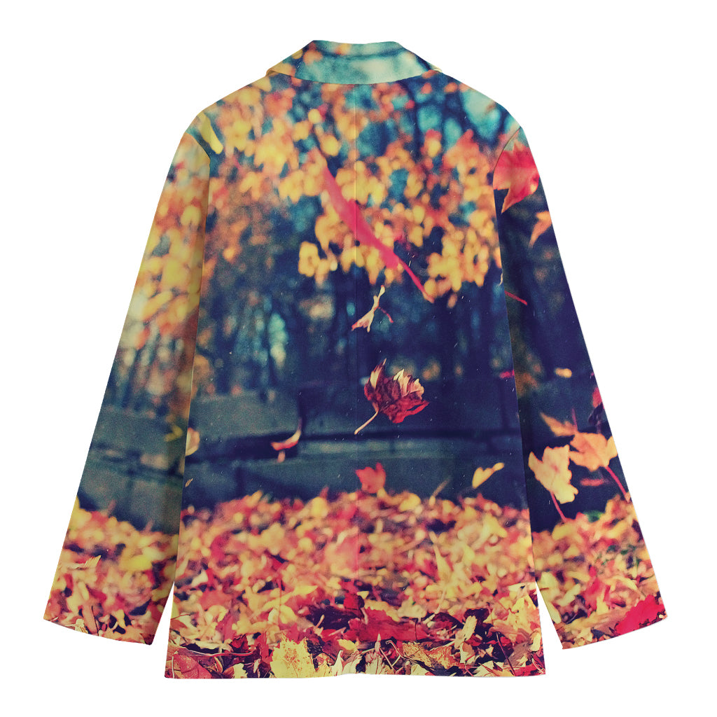 Autumn Leaves Print Women's Blazer